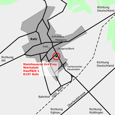 Situationsplan Werkstatt Steinhauerei Frey